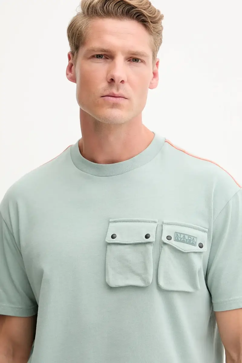 Napapijri T-shirt Uomo Verde 3669645 miniatura 4