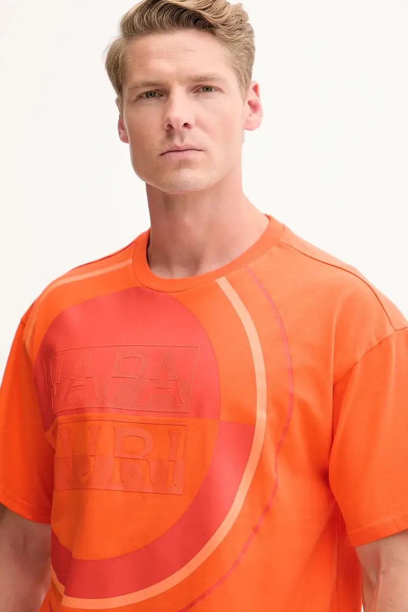 Napapijri T-shirt Uomo Arancione 3567911 miniatura 4