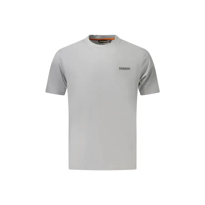 T-Shirt Maniche Corte Uomo Grigia Stampa Logo Grigio