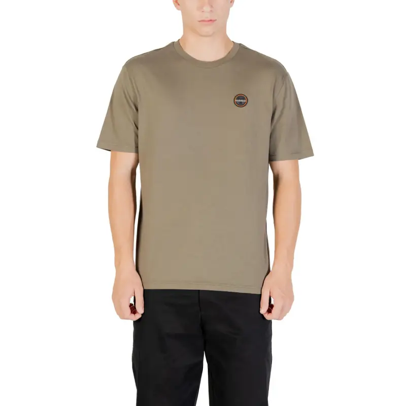 T-shirt Uomo Maniche Corte Verde Autunno/Inverno Napapijri - green / S
