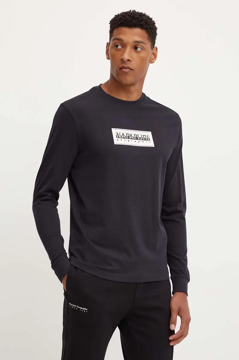 top a maniche lunghe in cotone Suze colore nero con applicazione NP0A4I3M0411 miniatura 4