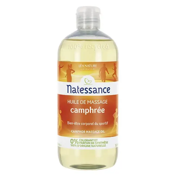 Olio da massaggio alla canfora Natessance 500 ml