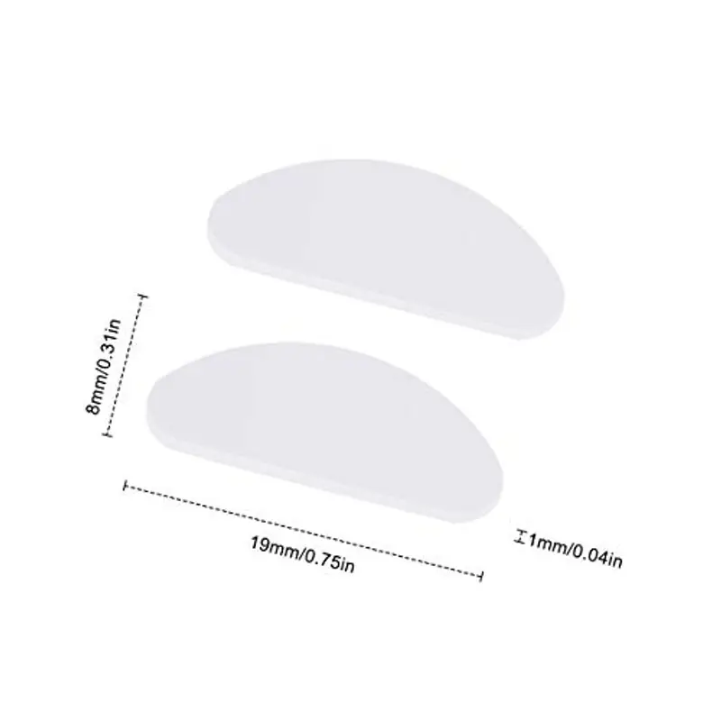 NATUCE 20 Paia Naselli Occhiali Silicone Adesivi Trasparenti, Naselli per Occhiali Adesivi, Naselli Silicone Adesivi per Occhiali (1 mm, Trasparente) miniatura 2