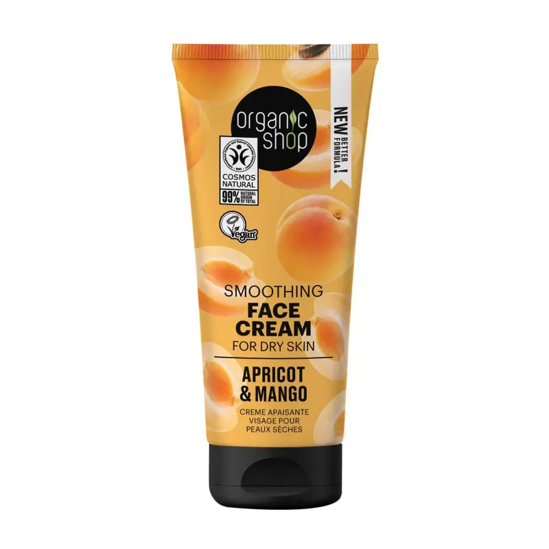 Organic Shop Crema viso levigante all'albicocca per pelli secche 50 ml