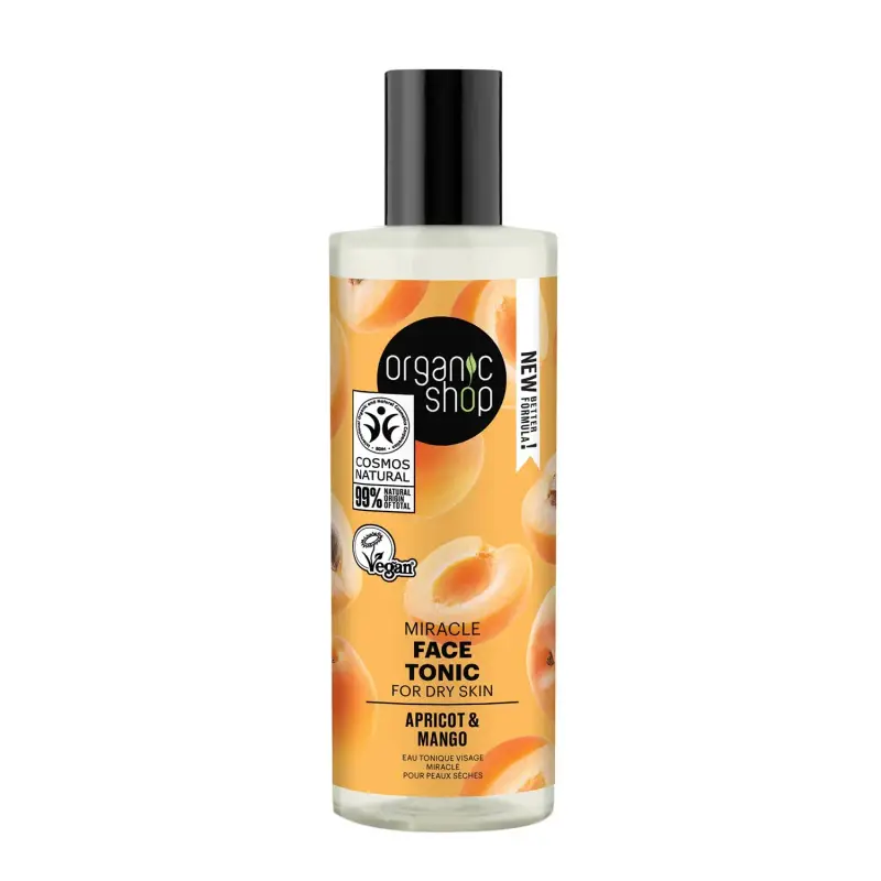 Organic Shop Tonico viso Miracolo all'albicocca per pelli secche 150 ml