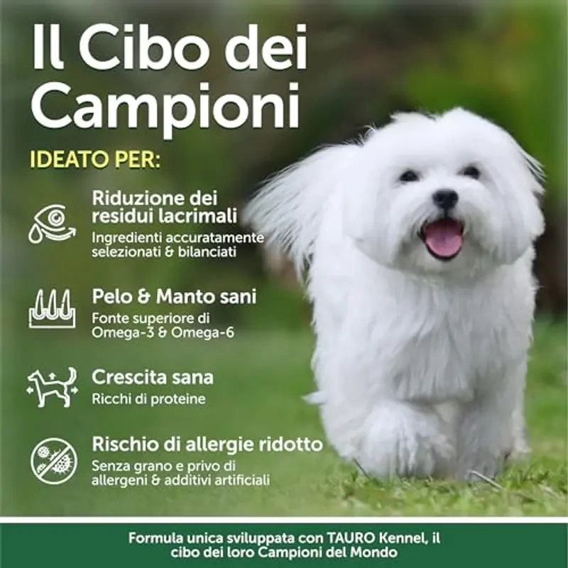 Nature’s Protection Superior Care Crocchette Cani ad Alto Contenuto Proteico - Cibo per Cani Bianchi Adulti Ipoallergenico con Pesce Bianco - Omega 3 e 6 - Contro le Macchie da Lacrimazione (10 kg) miniatura 2
