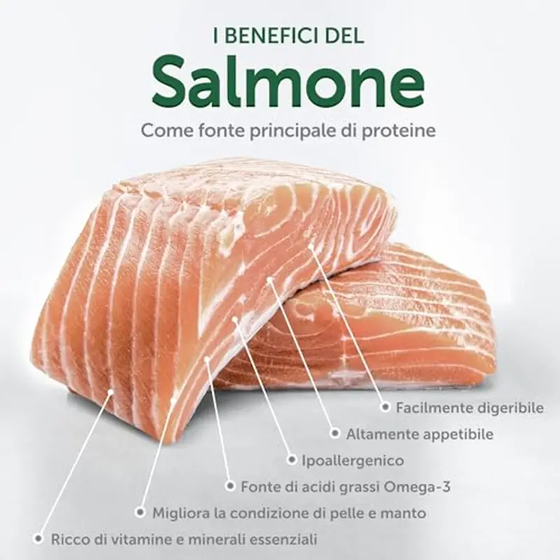 Nature's Protection Superior Care White Dogs - Cibo Secco Ipoallergenico per Cani Adulti di Taglia Piccola, Salmone, Riduce le Macchie di Lacrime, 1, 5 kg miniatura 3