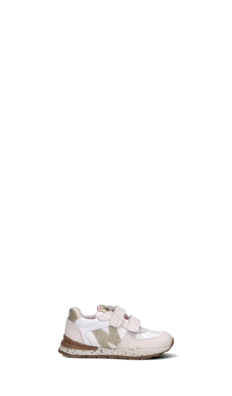 Sneaker bimba beige in pelle Vario