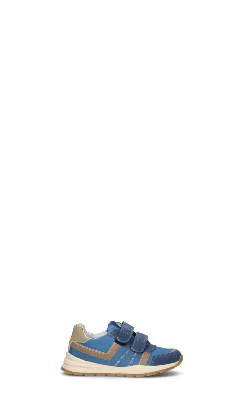 Sneaker bimba blu/beige in pelle Vario