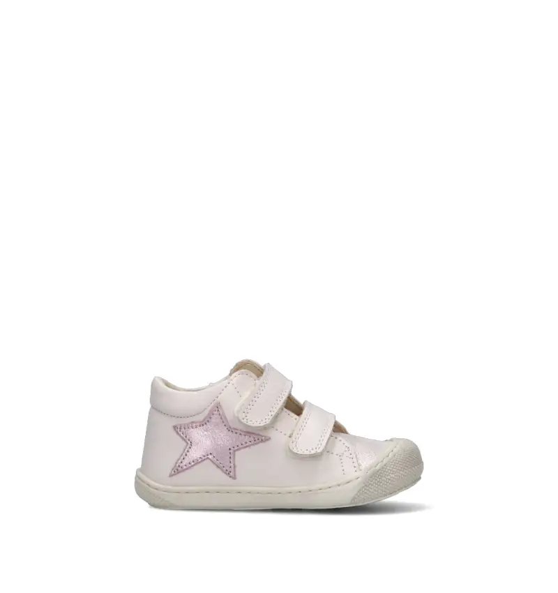 Sneaker bimba panna in pelle Vario