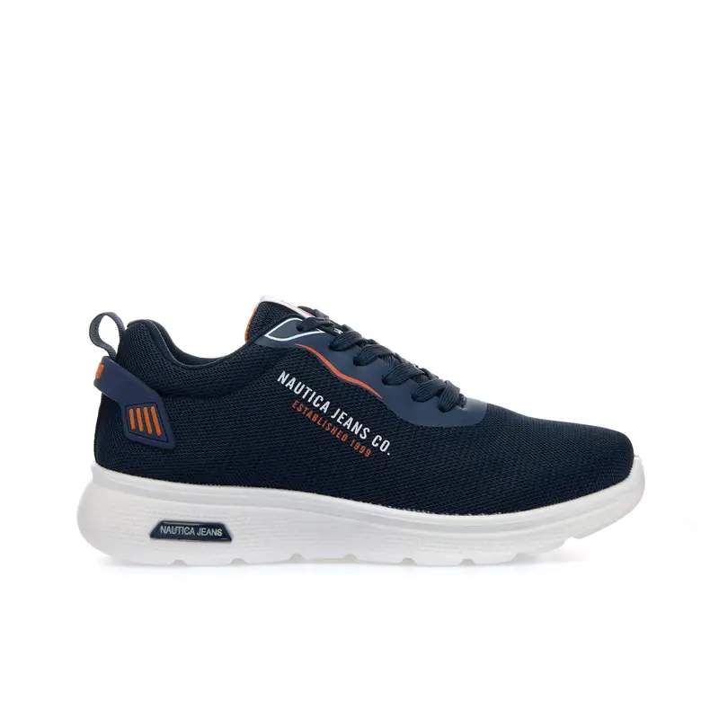 Sneakers blu con logo laterale