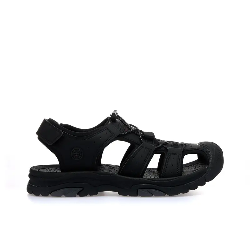 Sandali sportivi neri con strappo e gabbia