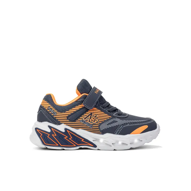 Sneakers blu da bambino con luci e velcro