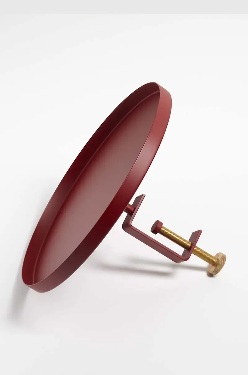 vassoio decorativo con morsetto Clamp Granata