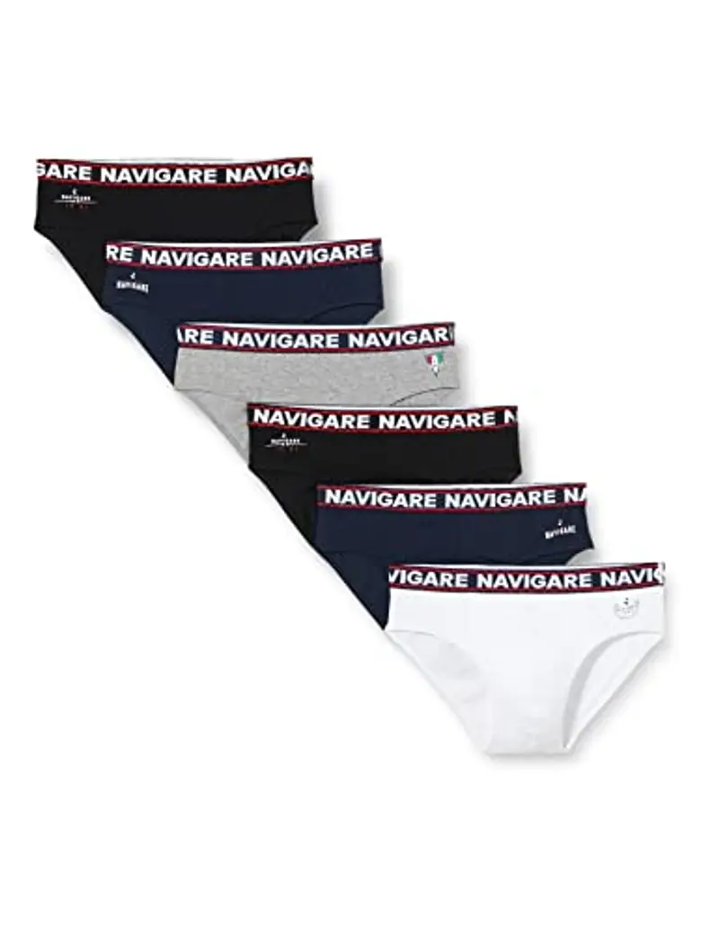 NAVIGARE 324 Slip Uomo Multicolore L Confezione Da 6