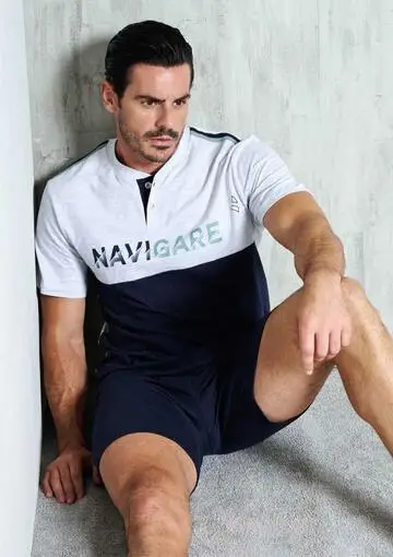 Pigiama uomo a manica corta in cotone Navigare 141821