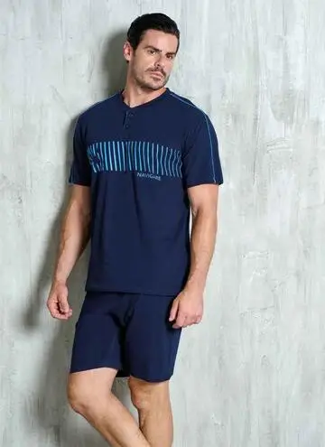 Pigiama uomo a manica corta in cotone Navigare 141822