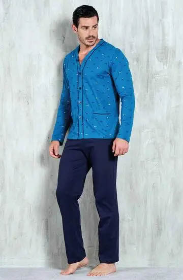 Pigiama uomo aperto in jersey di cotone Navigare 141817