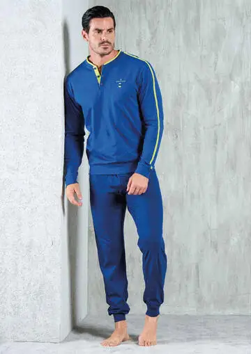 Pigiama uomo in jersey di cotone manica lunga Navigare 141800
