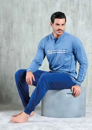 Pigiama uomo in jersey di cotone manica lunga Navigare 141801