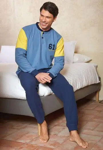 Pigiama uomo in pile leggero Navigare 141543