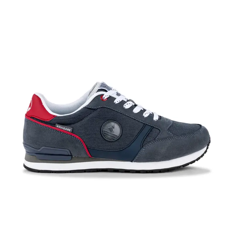 Sneakers blu da uomo con logo laterale
