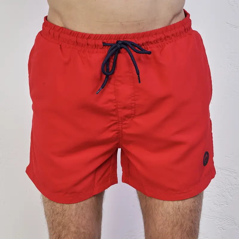 Costume mare rosso da uomo con logo