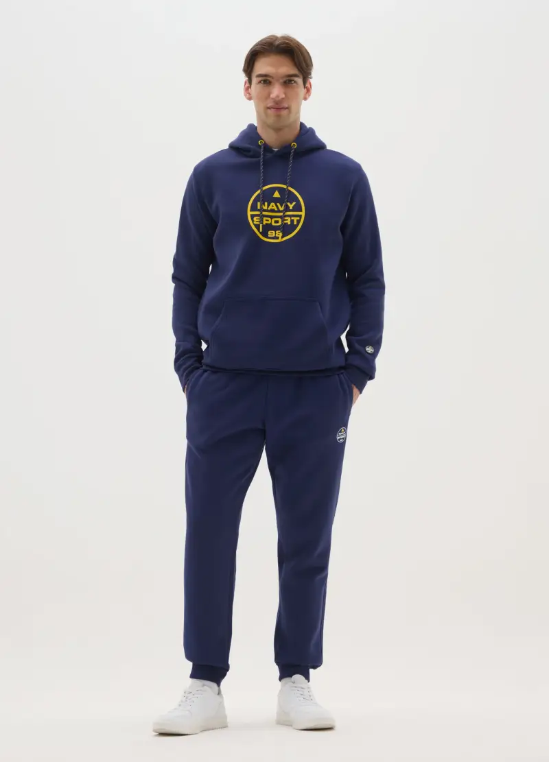 Pantaloni Sportivi Blu Elasticizzati, Uomo, Viola