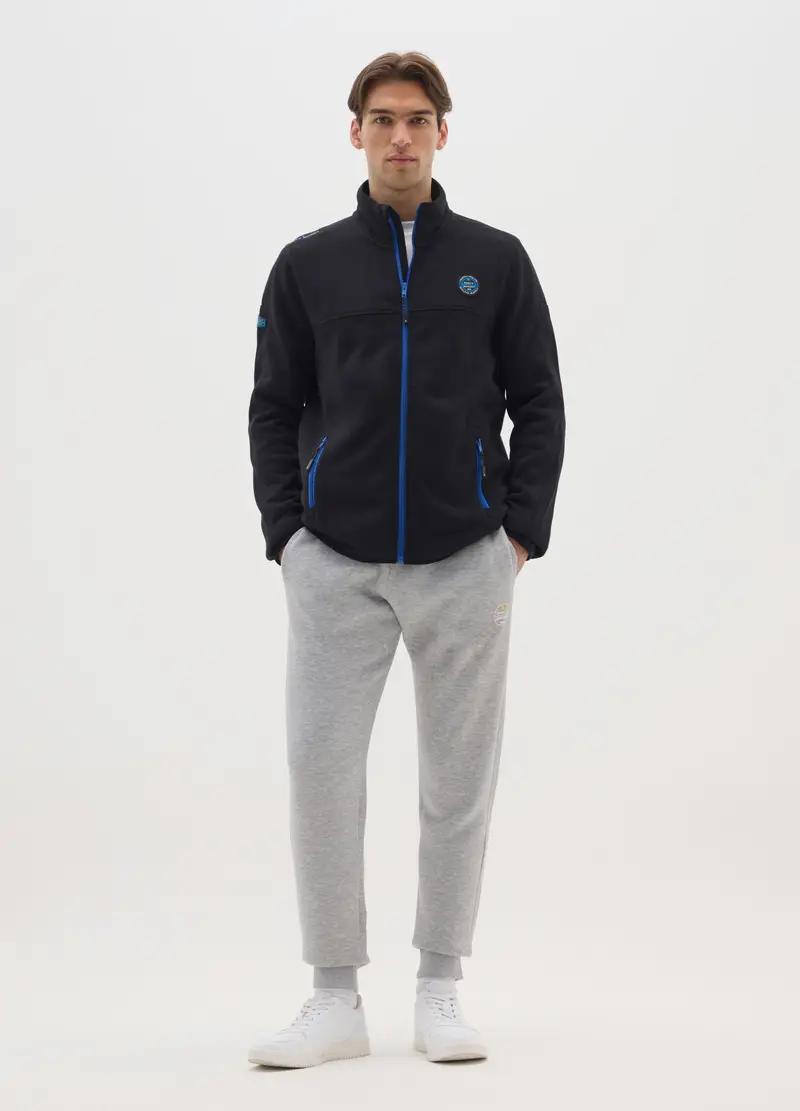 Pantaloni Sportivi Grigi Elasticizzati, Uomo, Grigio