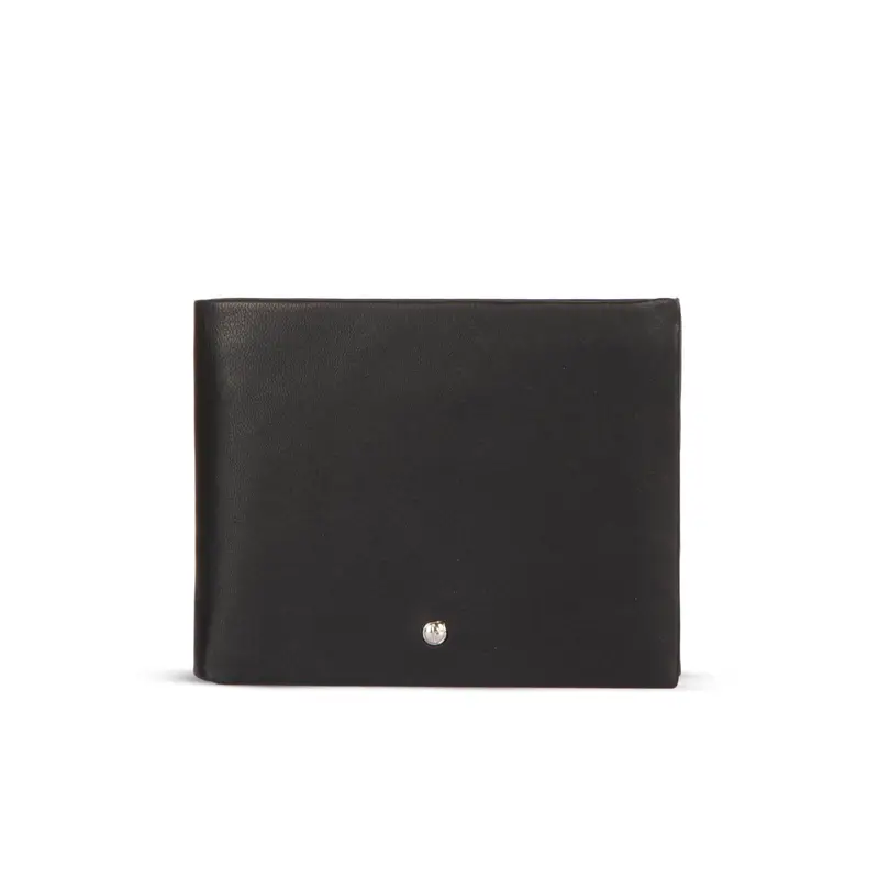 Portafoglio nero in pelle da uomo