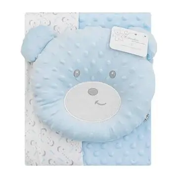 SET REGALO COPERTA E CUSCINO ORSETTO IN PILE NG4747