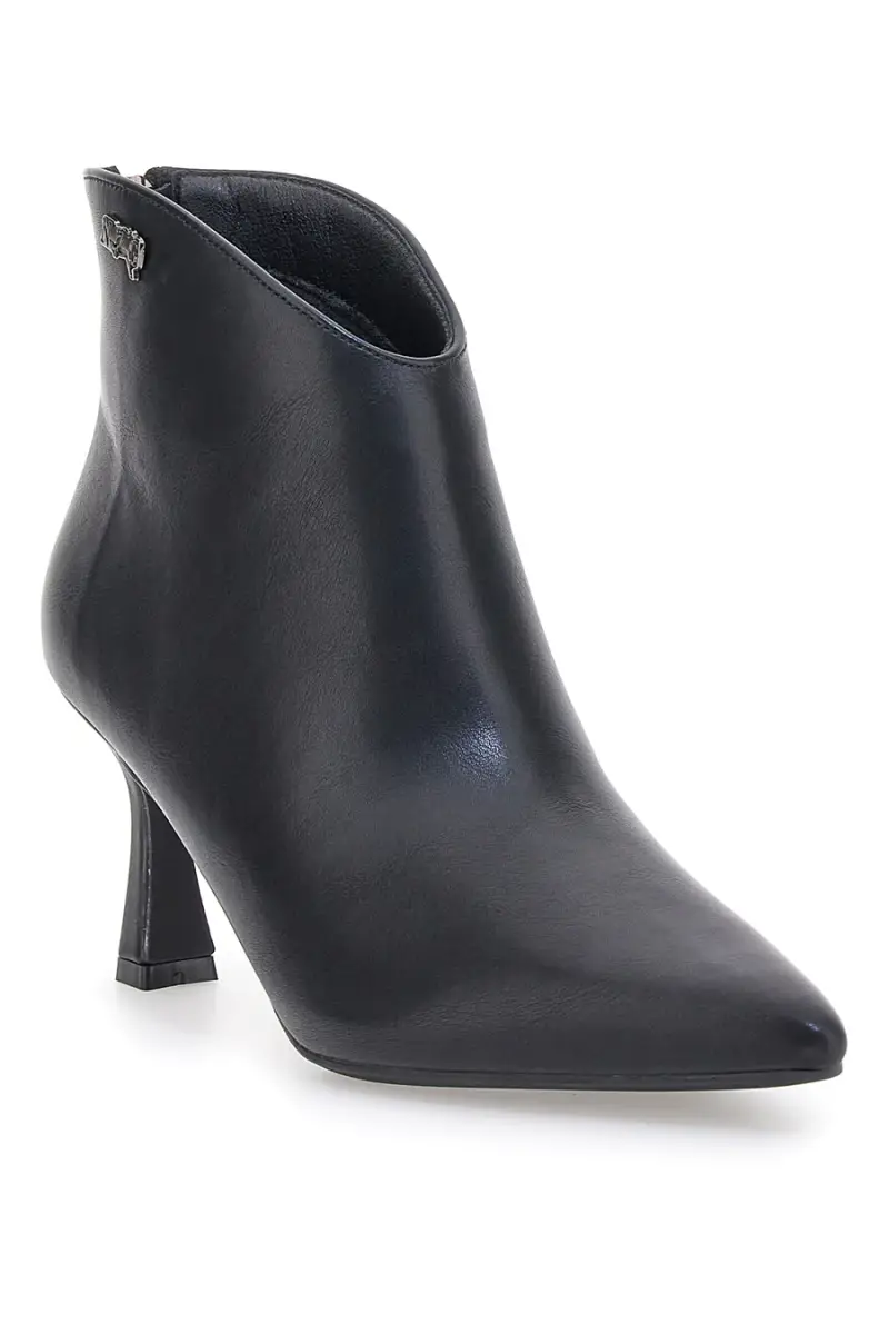 Stivaletti neri a punta con tacco medio NAZARENO GABRIELLI 3707 [NERO] miniatura 2