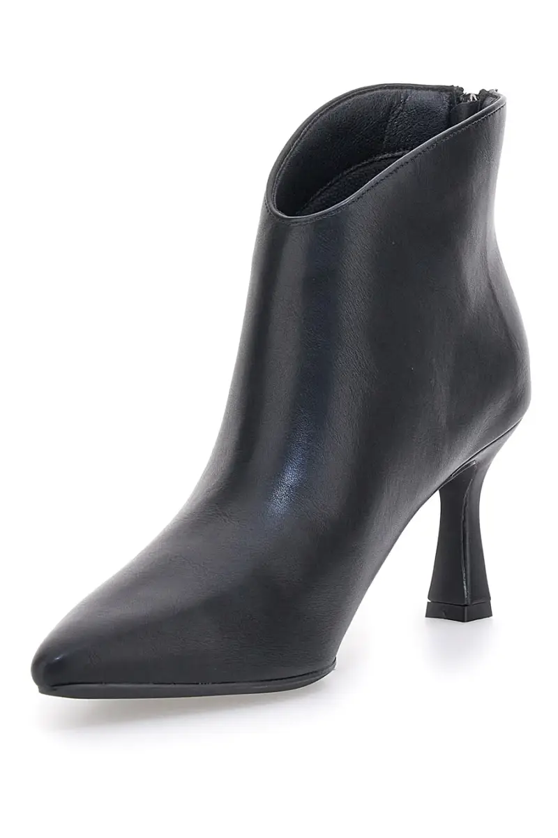 Stivaletti neri a punta con tacco medio NAZARENO GABRIELLI 3707 [NERO] miniatura 3