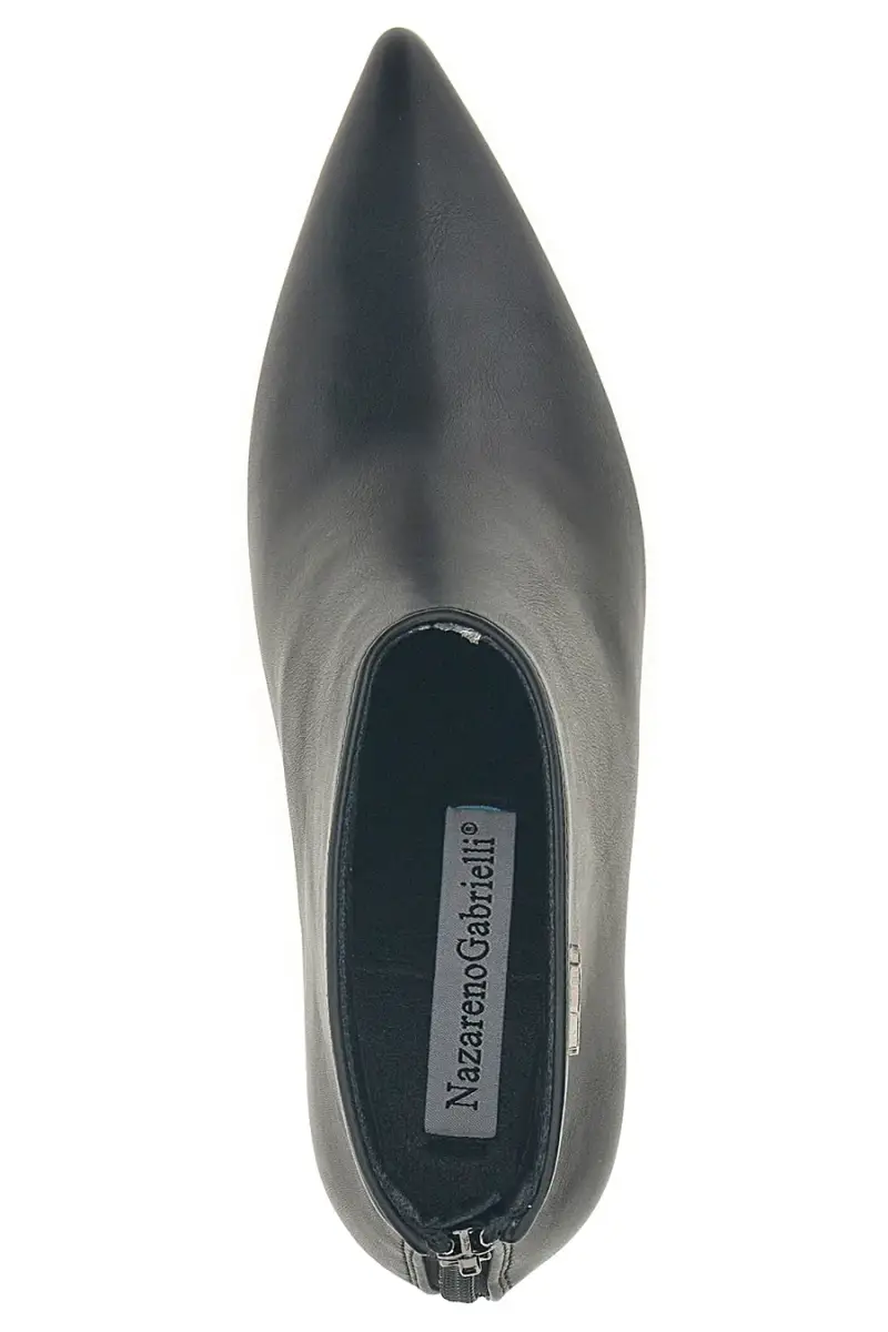 Tronchetti neri con tacco a rocchetto e zip posteriore Nazareno Gabrieli 3707 [NERO] miniatura 3