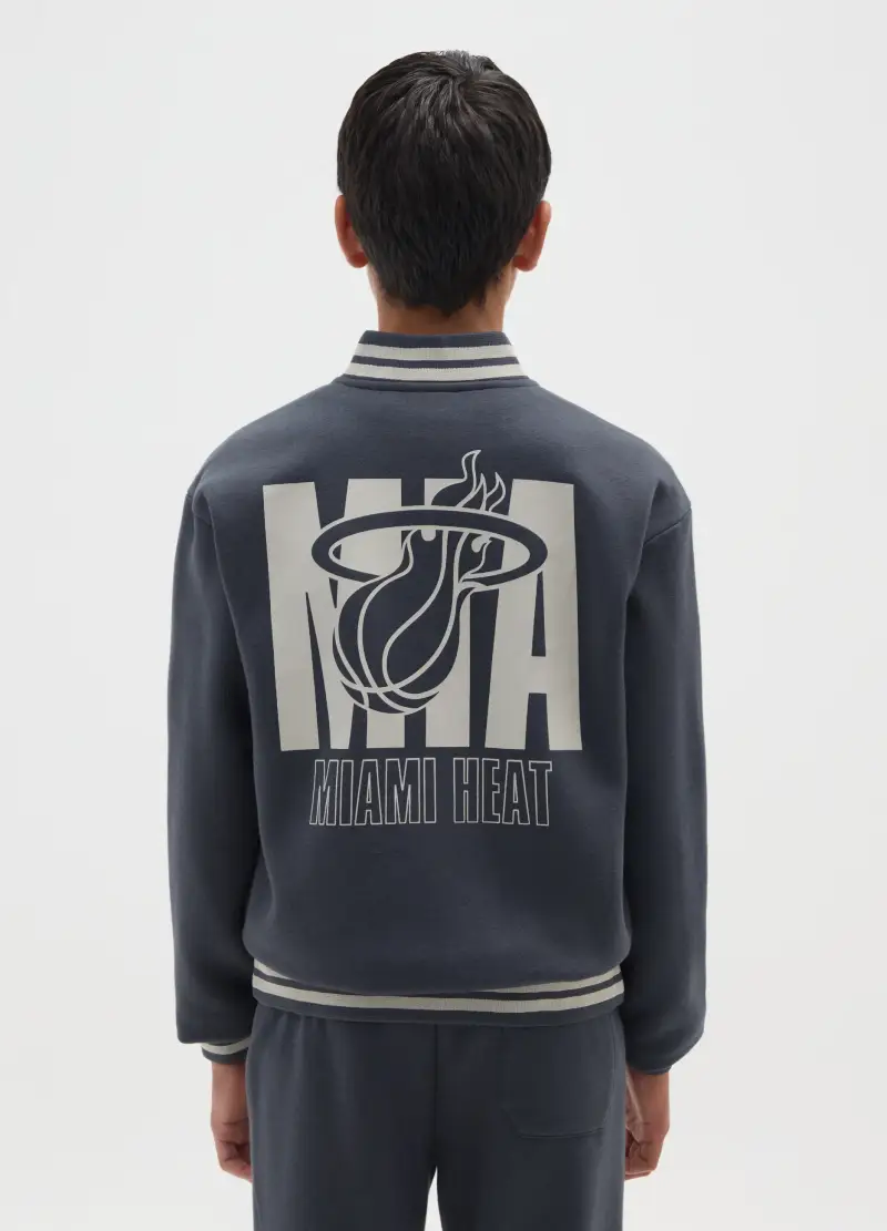 Felpa Da Bambino In Misto Cotone Multicolor Regular Fit Miami Heat, Multicolor miniatura 2