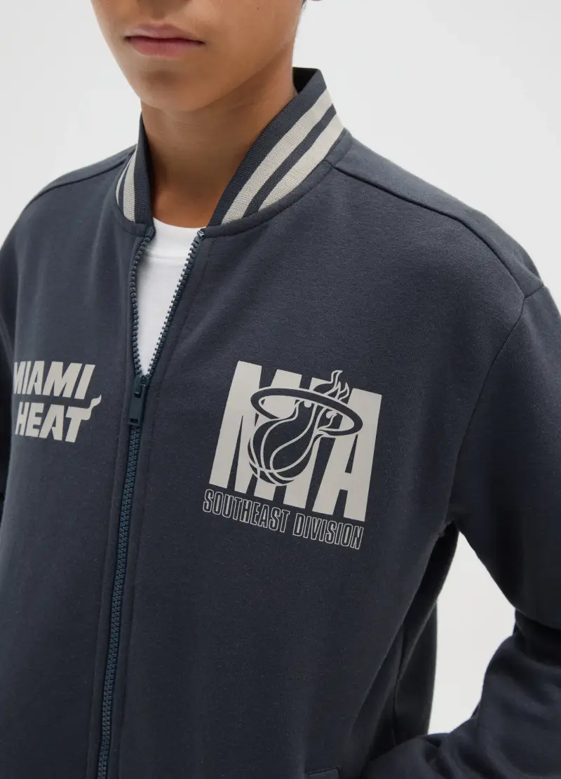 Felpa Da Bambino In Misto Cotone Multicolor Regular Fit Miami Heat, Multicolor miniatura 3