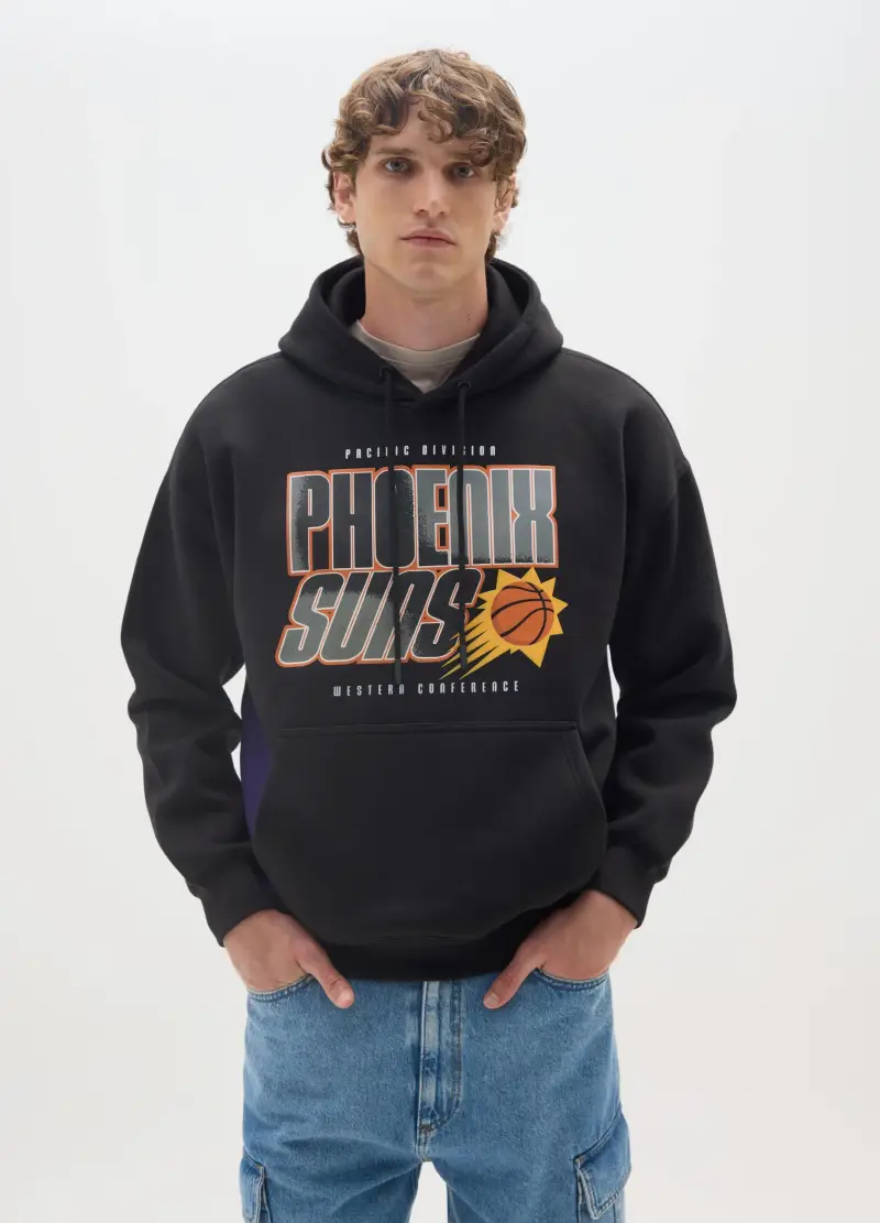 Felpa In Misto Cotone Nero Con Stampa Phoenix Suns, Uomo, Multicolor miniatura 2