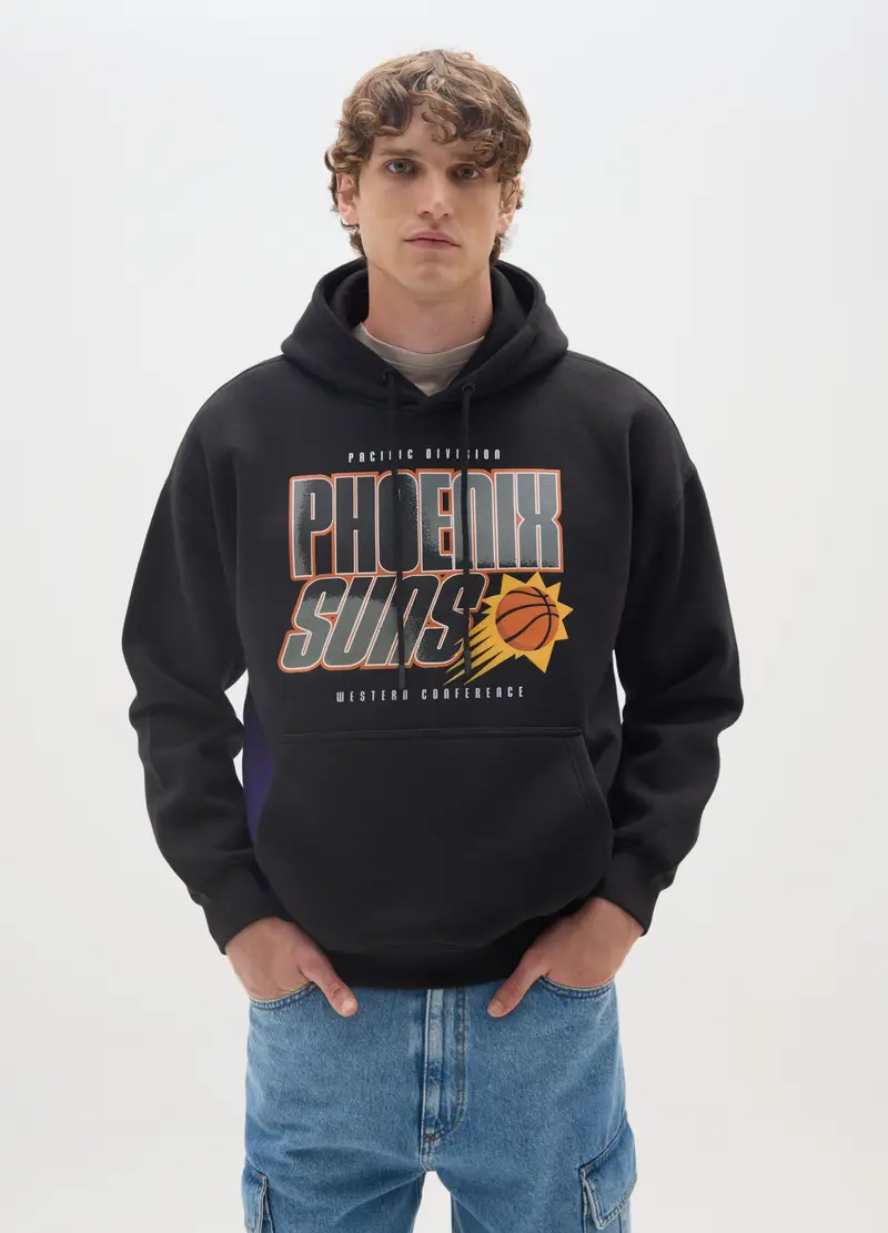Felpa In Misto Cotone Nero Con Stampa Phoenix Suns, Uomo, Multicolor miniatura 2