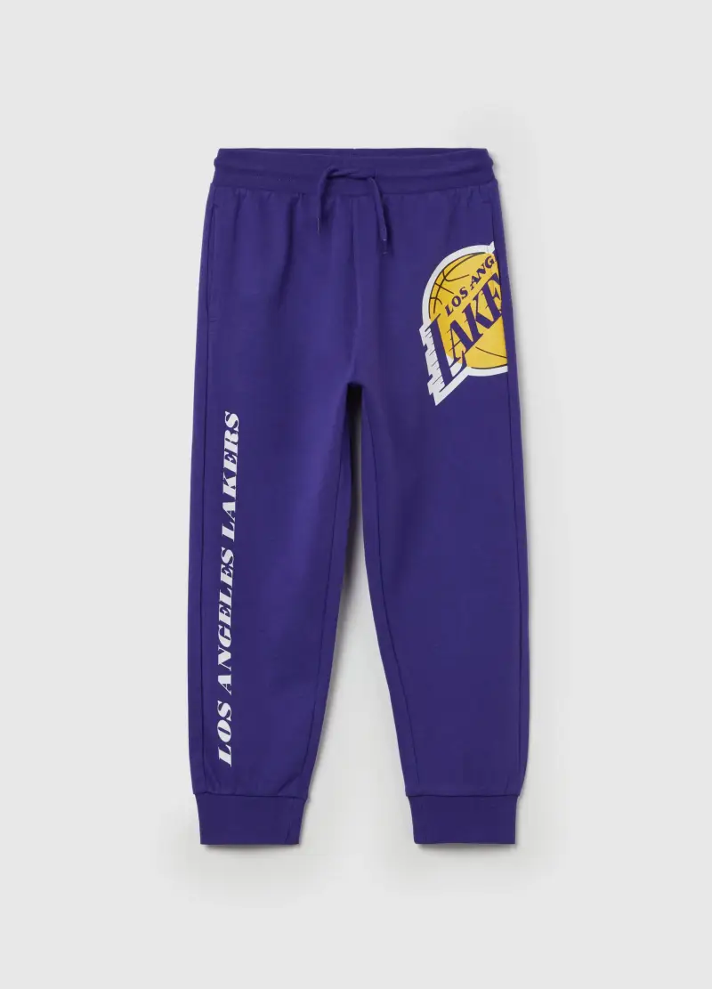 Joggers Con Coulisse Stampa Nba Los Angeles Lakers, Bambino, Viola