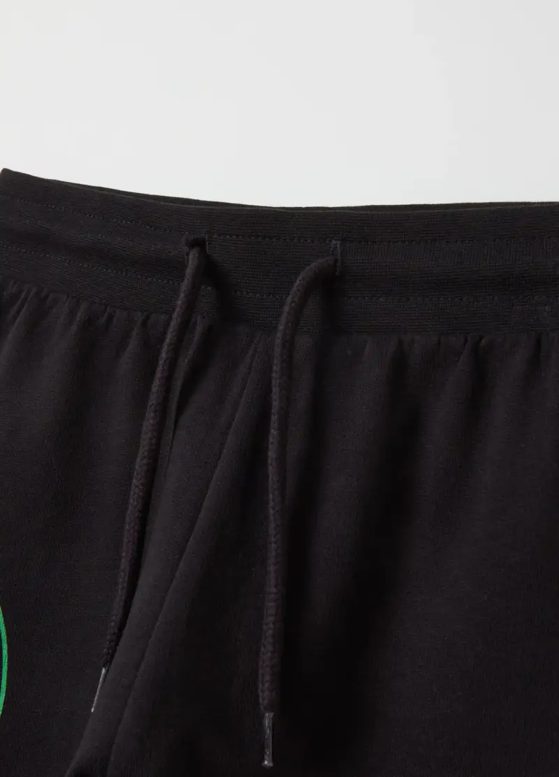 Joggers In Felpa Con Stampa Stemmi Nba, Bambino, Nero miniatura 3