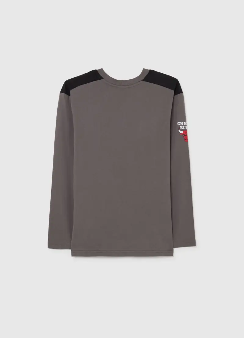 Maglia Da Ragazzo In Puro Cotone Marrone Regular Fit Con Scollo Rotondo, Bambino, Multicolor miniatura 2