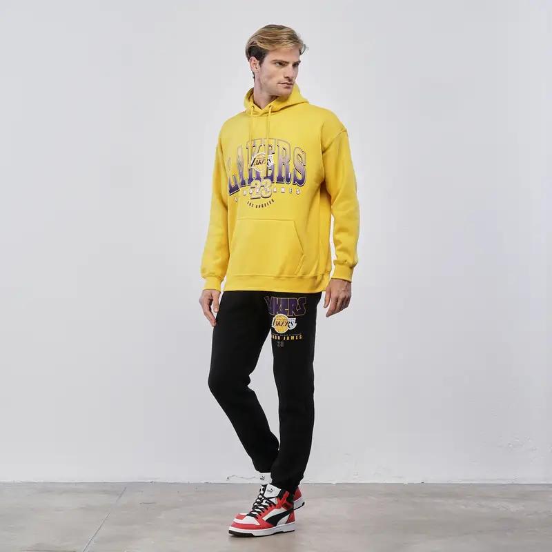 Pantaloni sportivi neri da uomo con logo