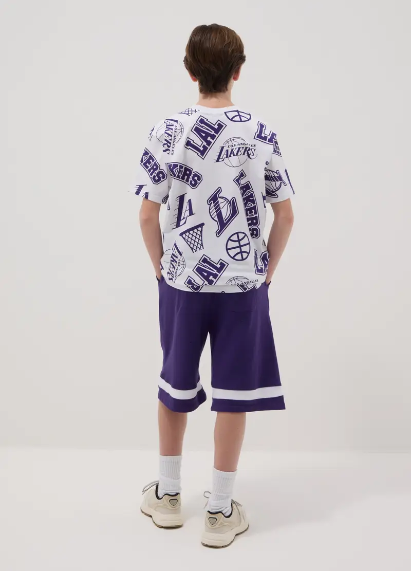 Set In Puro Cotone Multicolor Da Ragazzo Oversize Fit Lakers, Bambino, Multicolor miniatura 3