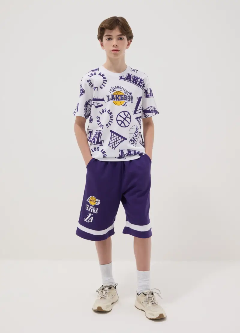 Set In Puro Cotone Multicolor Da Ragazzo Oversize Fit Lakers, Bambino, Multicolor