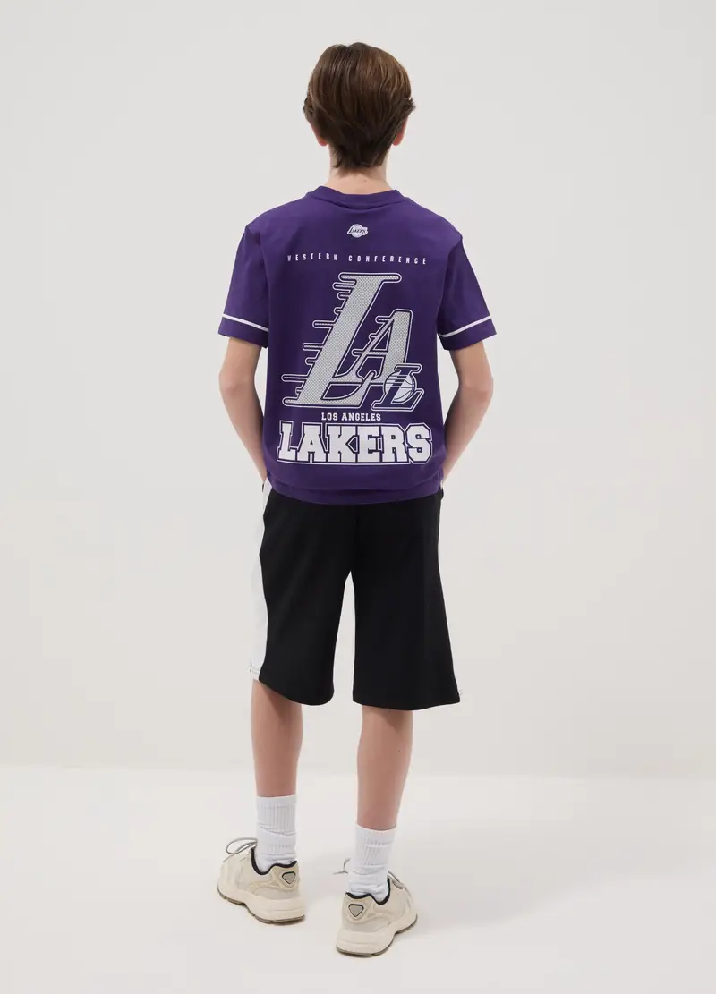 Set In Puro Cotone Multicolor Da Ragazzo Regular Fit Con Stampe Lakers, Bambino, Multicolor miniatura 3