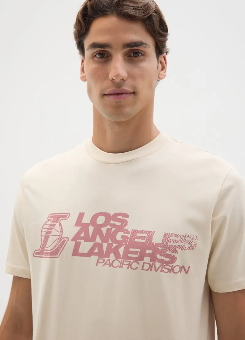 NBA T-shirt Uomo Beige 1191505 miniatura 3