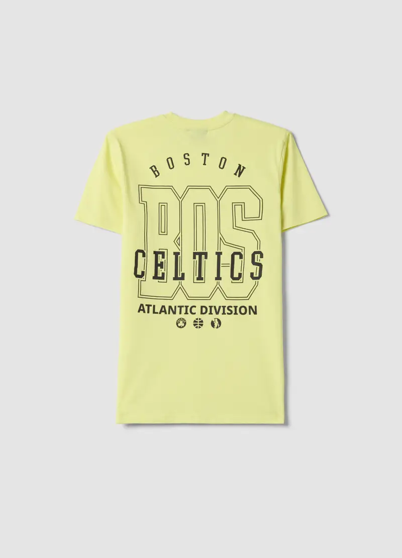 T-shirt In Puro Cotone Gialla Da Ragazzo Relaxed Fit Celtics, Bambino, Giallo miniatura 2