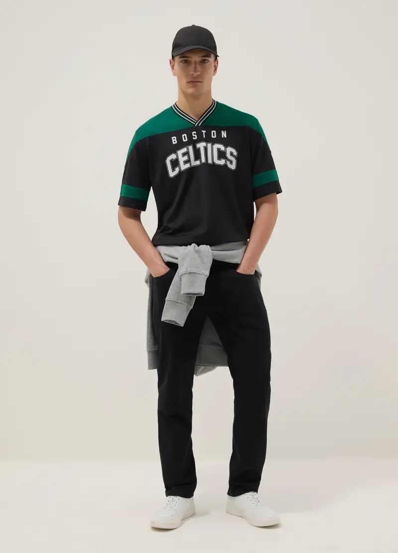 T-shirt In Puro Cotone Multicolor Regular Fit Boston Celtics, Uomo, Multicolor miniatura 2