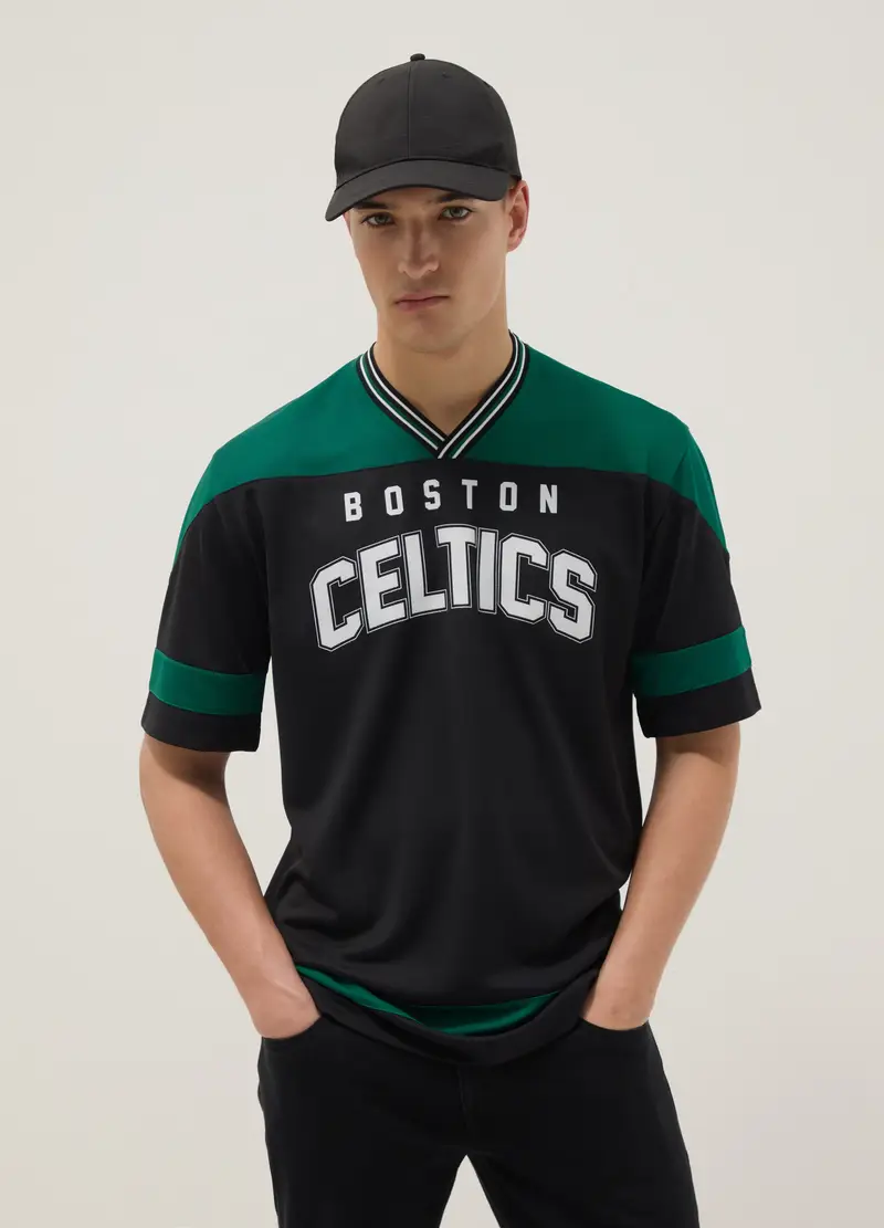 T-shirt In Puro Cotone Multicolor Regular Fit Boston Celtics, Uomo, Multicolor miniatura 3