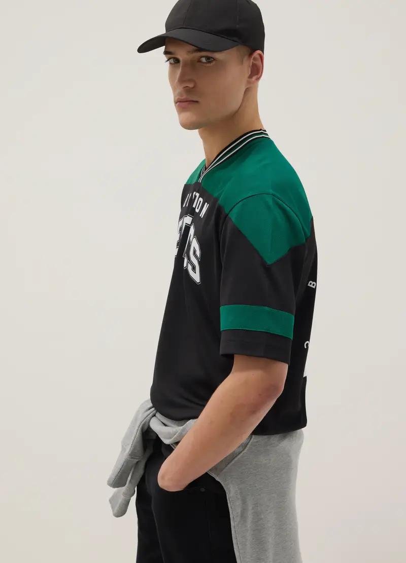 T-shirt In Puro Cotone Multicolor Regular Fit Boston Celtics, Uomo, Multicolor